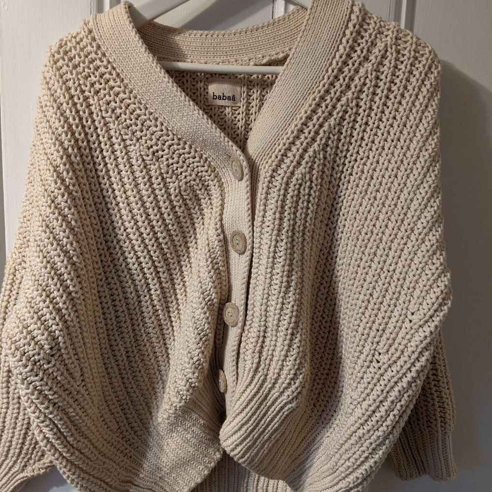 babaa no18 cardigan natural